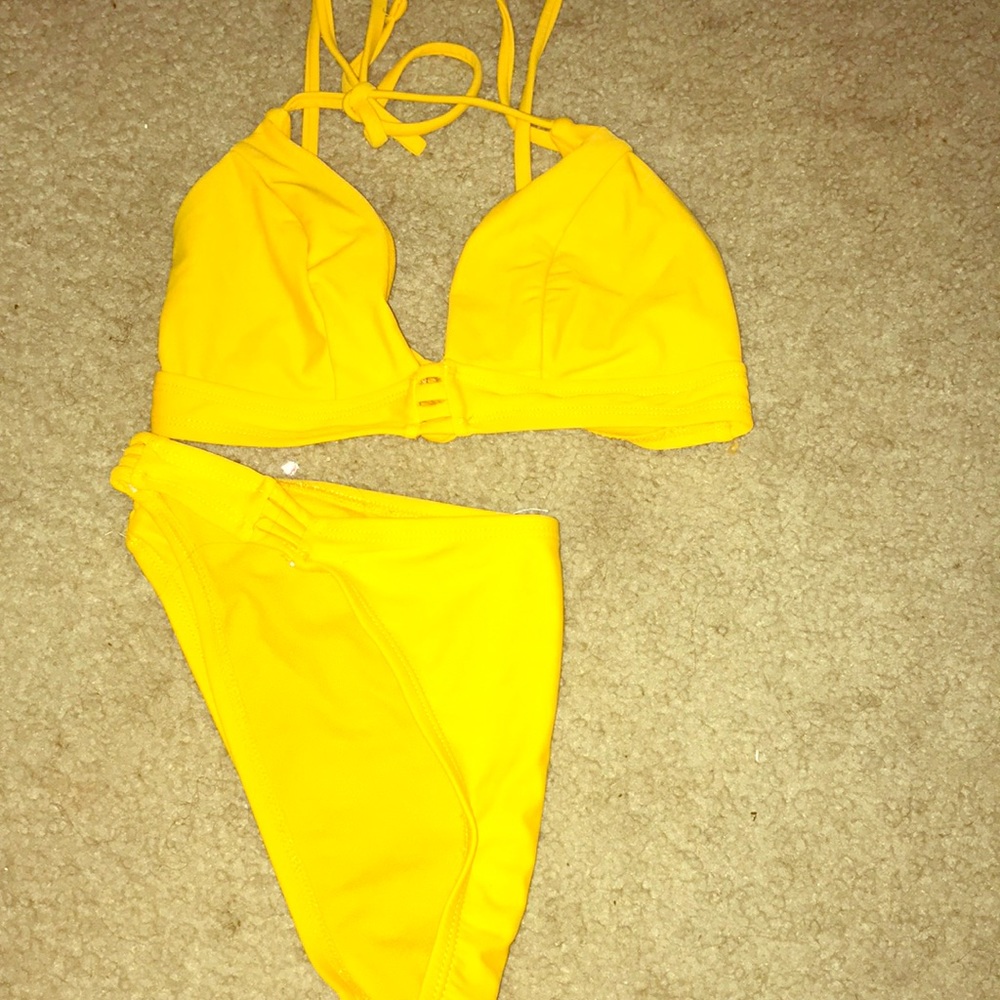 Yellow bathing suit
